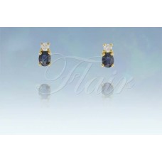Small Oval with CZ Gold Plated